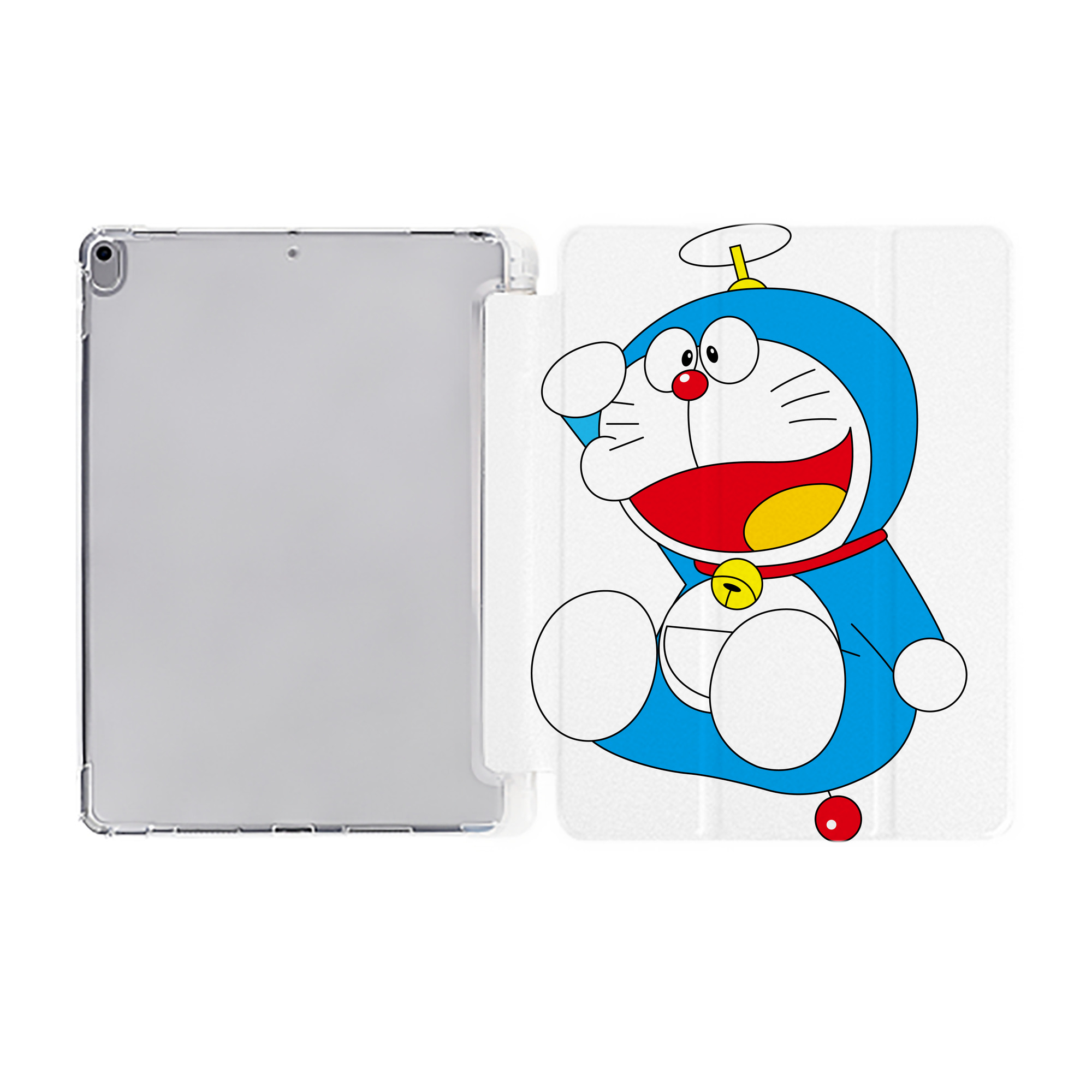 （画像用） ドラえもん Doraemon IPad ケース ペン収納付き 三つ折りスタンド PUレザー×シリコン 対応機種9.5/10.5/10.9インチ